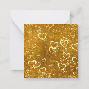 Goldene Liebe Mitteilungskarte