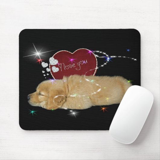 Goldene Liebe Mousepad (Mit Mouse)