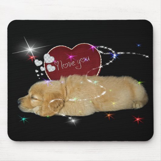 Goldene Liebe Mousepad (Vorne)