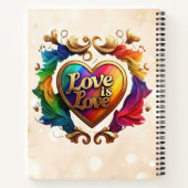 "Goldene Liebe ohne Grenzen" Notizblock (Rückseite)