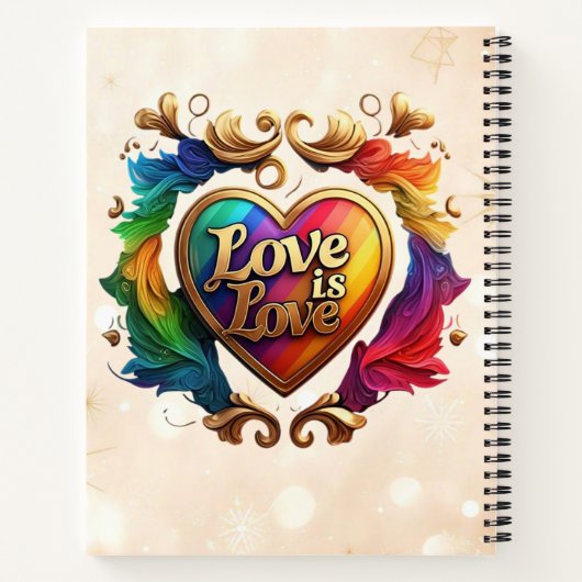 "Goldene Liebe ohne Grenzen" Notizblock (Rückseite)