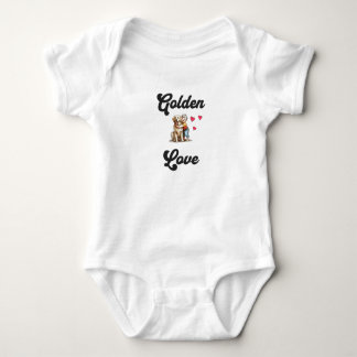 Goldene Liebe - Perfektes Geschenk für Hunde liebe Baby Strampler