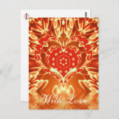 Goldene Liebe Postkarte (Vorne/Hinten)