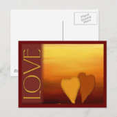 Goldene Liebe Postkarte (Vorne/Hinten)