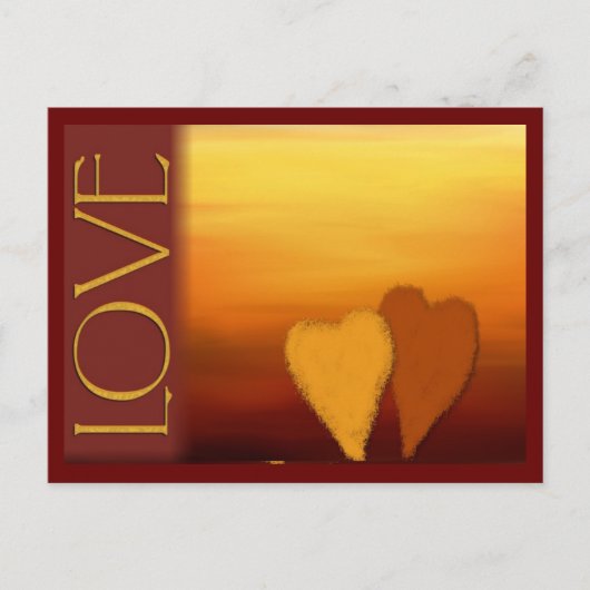 Goldene Liebe Postkarte (Vorderseite)