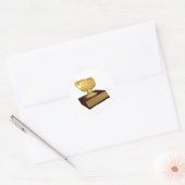 Goldene Liebe Runder Aufkleber (Umschlag)