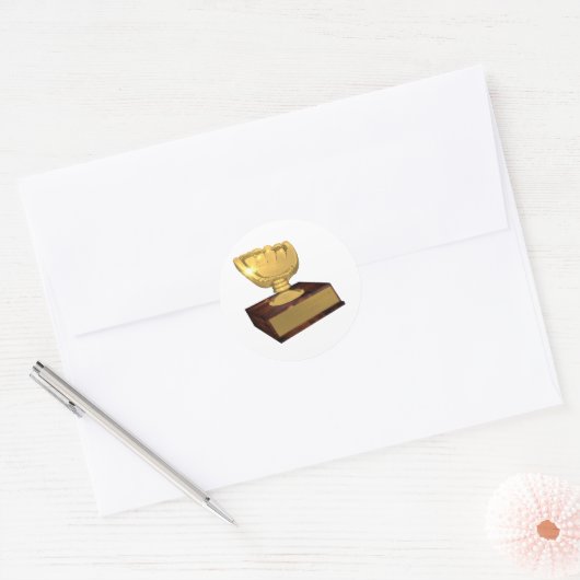 Goldene Liebe Runder Aufkleber (Umschlag)