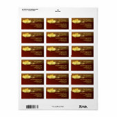 Goldene Liebe - schöne Adressetiketten (Vorne)