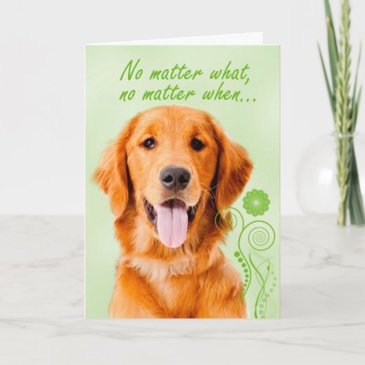 Goldene Liebe und Support-Karte Karte (Vorderseite)