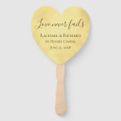 Goldene Liebe Versage nie Hochzeit Fächer (Vorderseite)