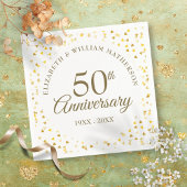 Goldene Liebe zum 50-jährigen Jubiläum Herzchen Co Serviette