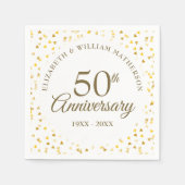 Goldene Liebe zum 50-jährigen Jubiläum Herzchen Co Serviette (Vorderseite)