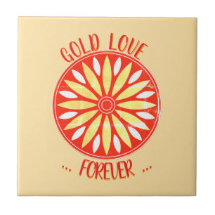GOLDENE LIEBE ZUM VALENTINSTAG-JUBILÄUM DER HOCHZE FLIESE