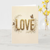 Goldene Liebes Botanik Karte (Gelbe Blume)