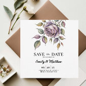 Goldene Lila Rose Designer Save the Date