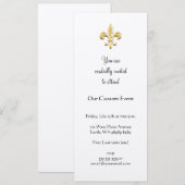 Goldene Lilie Einladung (Vorne/Hinten)