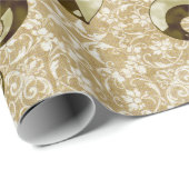 Goldene Lilie Geschenkpapier (Rolleneckpunkt)