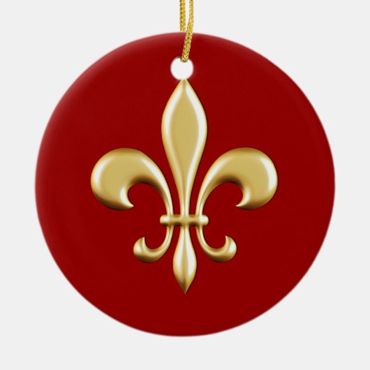 Goldene Lilie Keramikornament (Vorne)