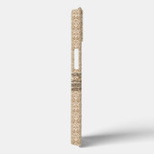 Goldene Lilie mit Cream Damask Muster Case-Mate iPhone Hülle (Rückseite / Rechts)