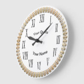 Goldene Lilie mit römischen Zahlen Große Wanduhr (Winkel)