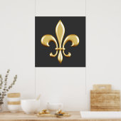 Goldene Lilie Poster (Küche)