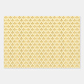 Goldene Lilie über Blau, Golden & Lila Geschenkpapier Set (Vorderseite)