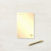 Goldene Lilie über die goldene Gradient Post-it ni Klebezettel (Auf Schreibtisch)