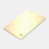 Goldene Lilie über die goldene Gradient Post-it ni Klebezettel (angewinkelt)