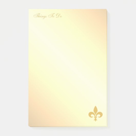 Goldene Lilie über die goldene Gradient Post-it ni Klebezettel (Vorderseite)
