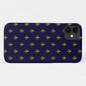 Goldene Lilie über Navy Blue Case-Mate iPhone Hülle (Rückseite (Horizontal))