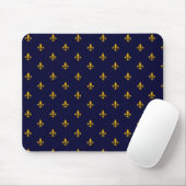 Goldene Lilie über Navy Blue Mousepad (Mit Mouse)