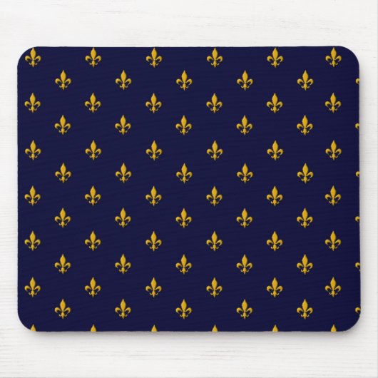 Goldene Lilie über Navy Blue Mousepad (Vorne)