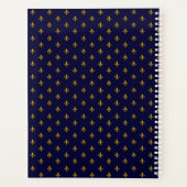 Goldene Lilie über Navy Blue Planer (Rückseite)
