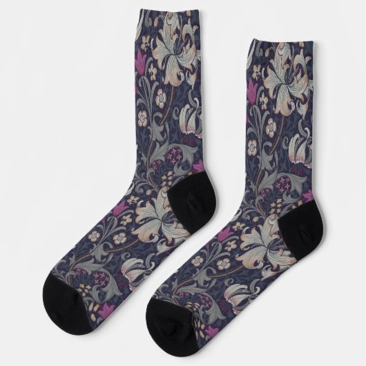 Goldene Lilie, William Morris Socken (Linkes Detail)