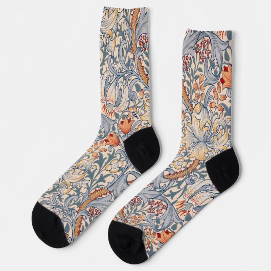 Goldene Lilie, William Morris Socken (Linkes Detail)