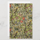 Goldene Lilie William Morriss Briefpapier (Vorne/Hinten)