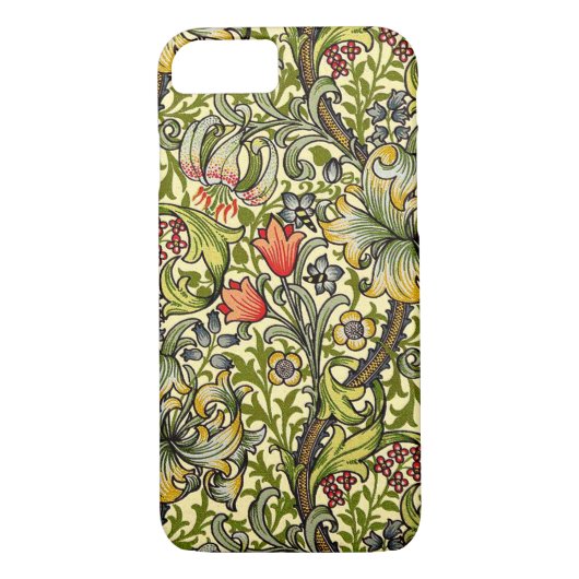 Goldene Lilie William Morriss Case-Mate iPhone Hülle (Rückseite)