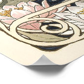 Goldene Lilien Art Nouveau Eleganz Poster (Ecke)