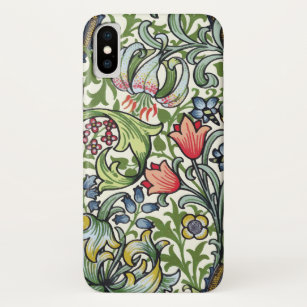 Goldene Lilien-Blumenchintz-Muster William Morriss Case-Mate iPhone Hülle