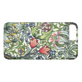 Goldene Lilien-Blumenchintz-Muster William Morriss Case-Mate iPhone Hülle (Rückseite (Horizontal))