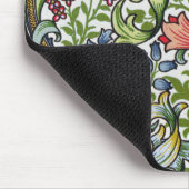 Goldene Lilien-Blumenchintz-Muster William Morriss Mousepad (Ecke)