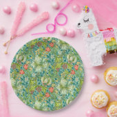 Goldene Lilien-Vintager Blumenentwurf Williams Pappteller (Party)