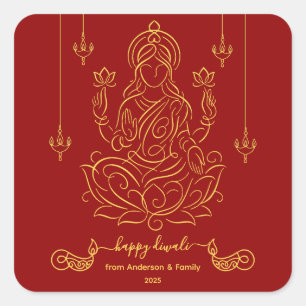 Goldene Linie Kunst, Dichtung und Musik Quadratischer Aufkleber