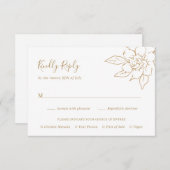 Goldene Linie Kunst, Dichtung und Musik RSVP Karte (Vorne/Hinten)