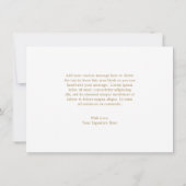 Goldene Linie Magnolia Dankeskarte (Rückseite)