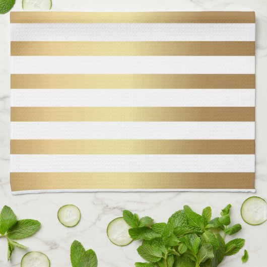 Goldene Linien Geschirrtuch (Gefaltet)