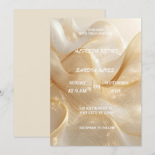 Goldene Linien Hochzeitseinladung – Elegant & Mode Einladung