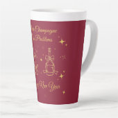 Goldene Linien Kunst Neujahrsdesign Milchtasse (Rechte Ecke)