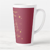 Goldene Linien Kunst Neujahrsdesign Milchtasse (Rechts)