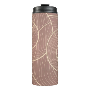 Goldene Linien Muster Hintergrund. Luxus-Goldlinie Thermosbecher